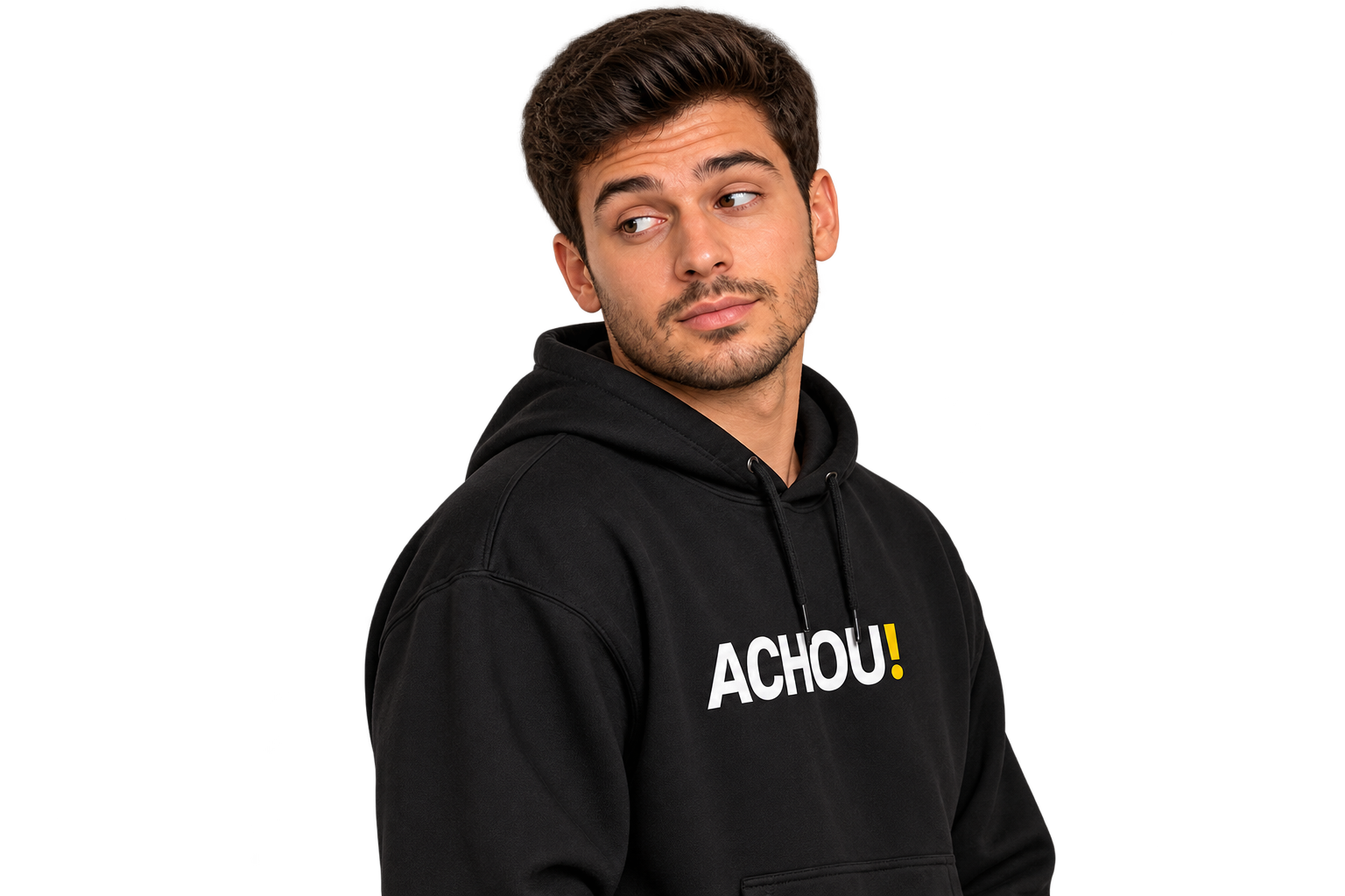Homem usando roupa da ACHOU!
